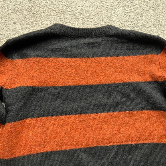 NWT Worthington Black Bronze Wave Striped Crew Neck Long Sleeve Sweater Top Sz S - Picture 11 of 13